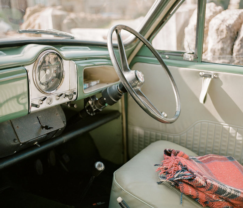 Interior Of Vintage Car