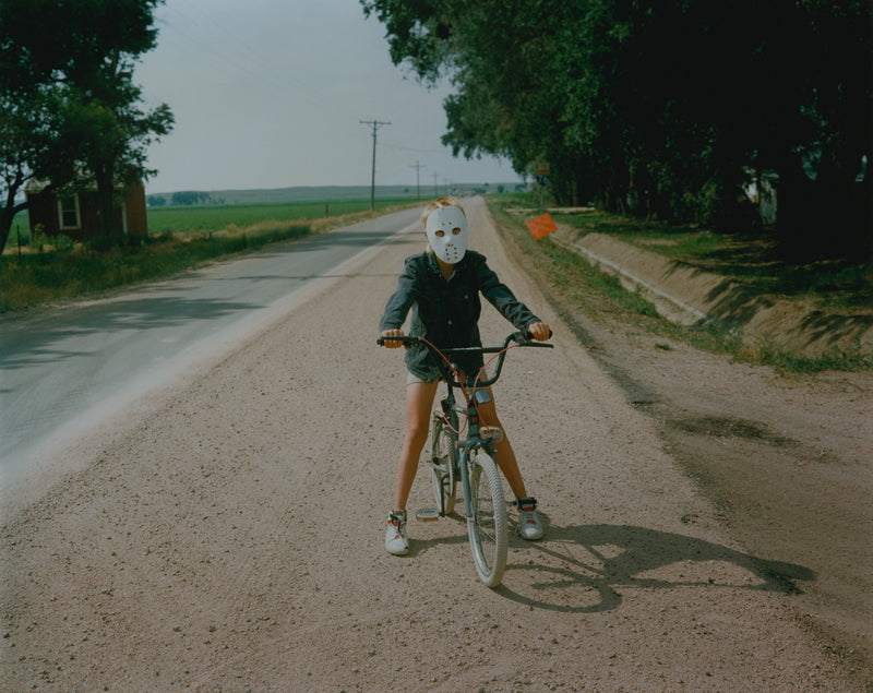 CHILD WITH MASK, HILLROSE, COLORADO, 1989